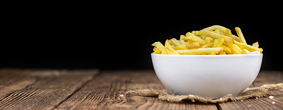 Homemade French Fries (close-up shot; selective focus)