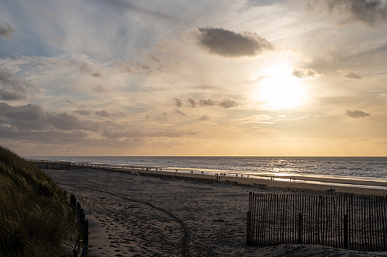 North sea in winter near Zandvoort in Netherlands