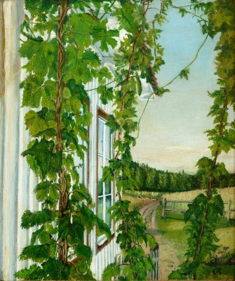 Christian Krohg (1852 - 1925), The climbing plant, circa 1880. Oil on canvas, 36.5 x 30.5 cm. Collection Van der Meij Fine Arts. 